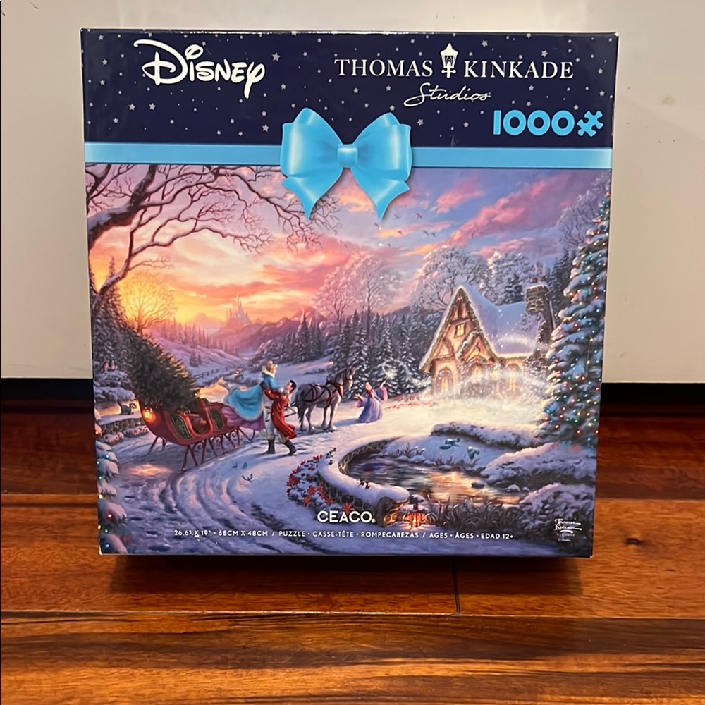 Disney Thomas Kinkade Winter Wonderland Puzzle - Blue and White